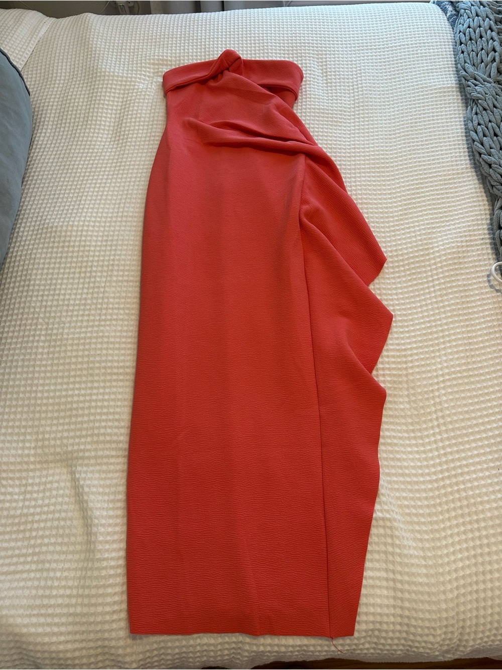 Selfie Leslie Coral-Orange Strapless Dress